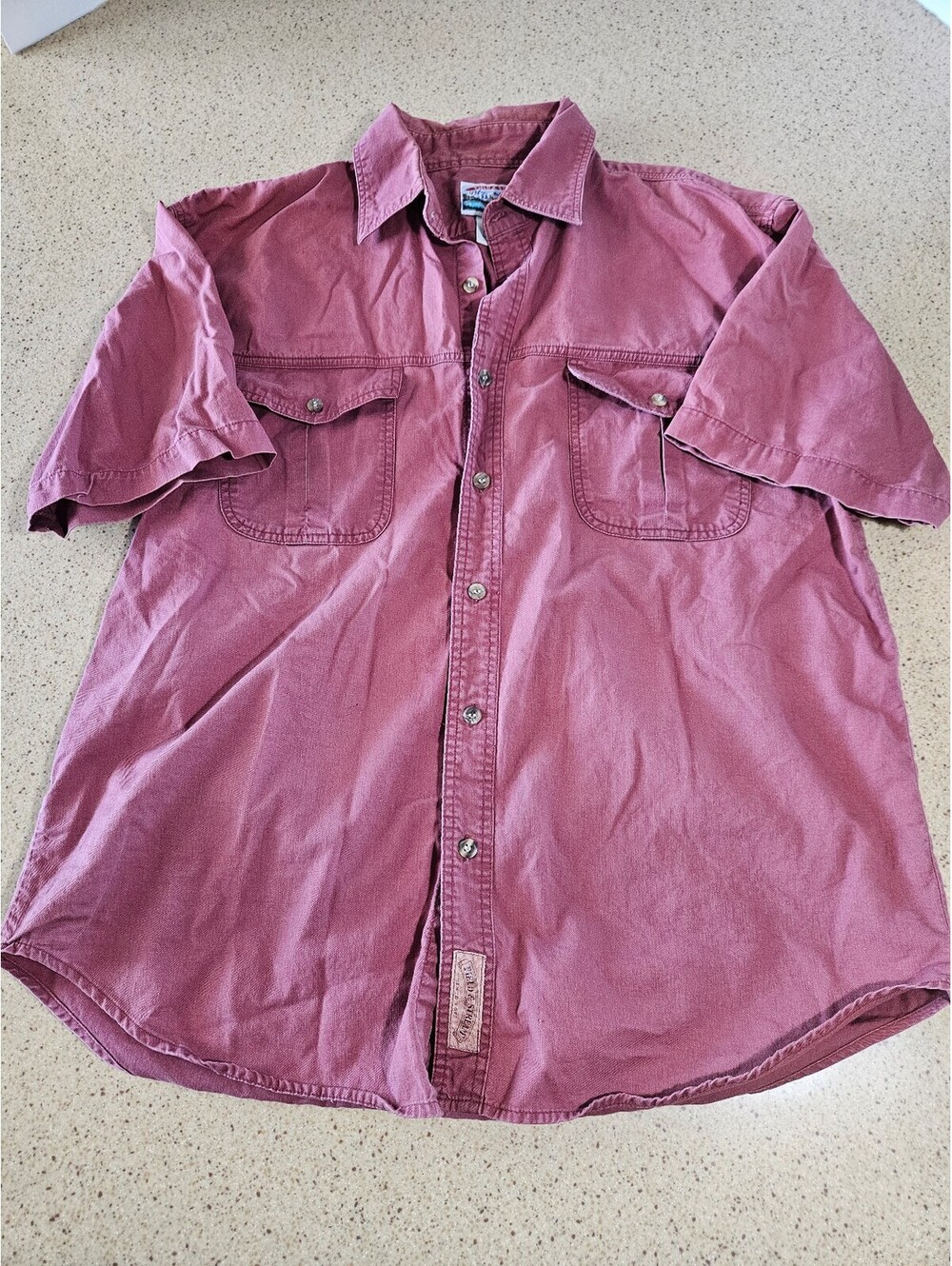 Field & Stream pink short sleeve button shirt